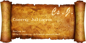 Cserny Julianna névjegykártya